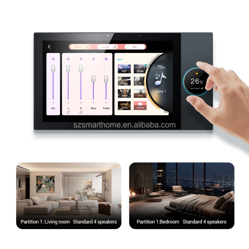 Music Amplifier Manufacturer - OEM/ODM 8 Channel Smart Home 10 Inch Touch Screen Tuya