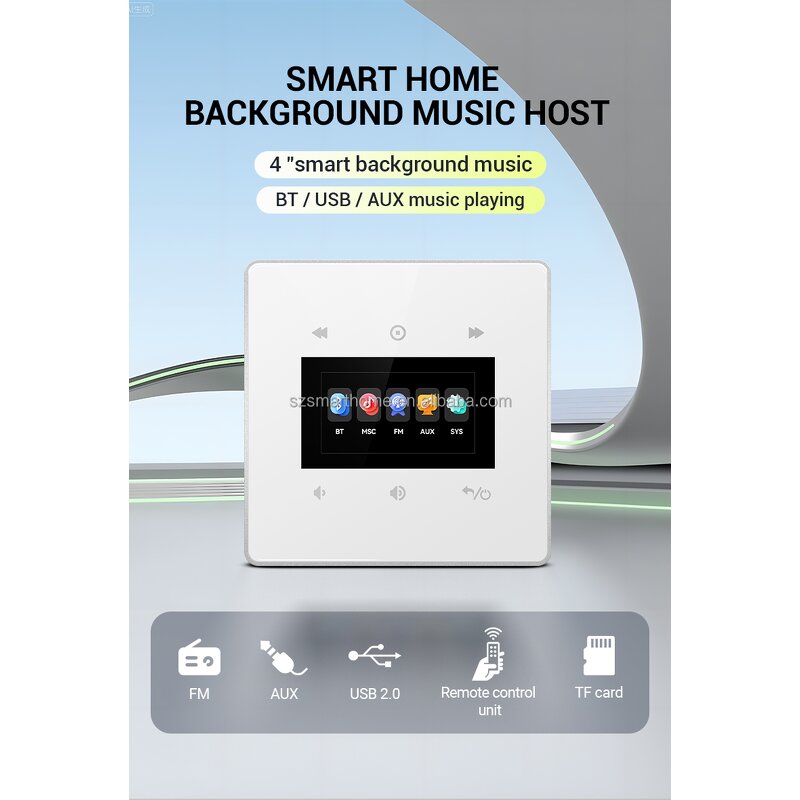 Music Host Supplier - OEM/ODM 4-Inch IPS Smart Music Remote Control 2x25W Wall