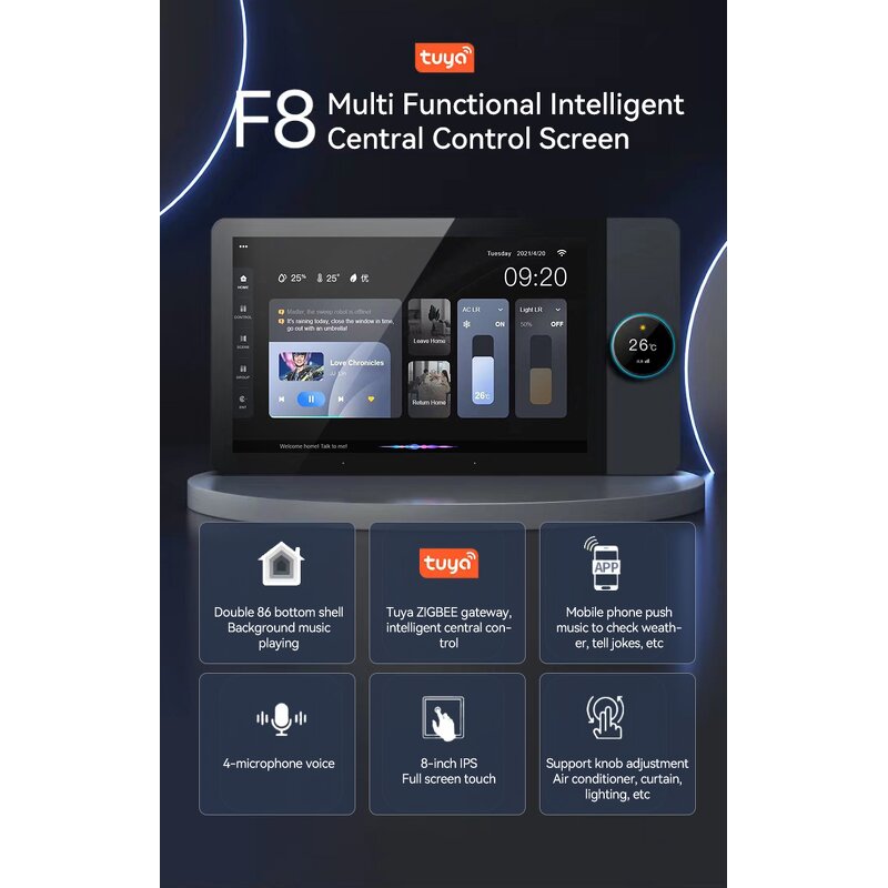 Smart Home Control Panel Factory - OEM/ODM 8-inch Smart Panel Zigbee Gateway Android Usb