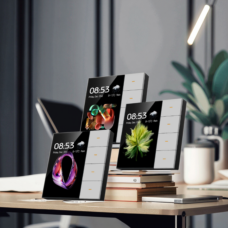 Smart Control Panel Manufacturer - OEM/ODM Zigbee Tuya 3.5 Inch Touch Panel Voice Control