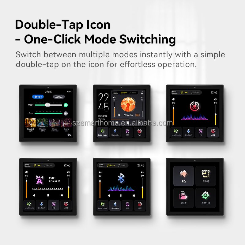 Background Music System Supplier - OEM/ODM 4.0-4.9" 20W Dual-Zone 86mm Flush-Mount FM