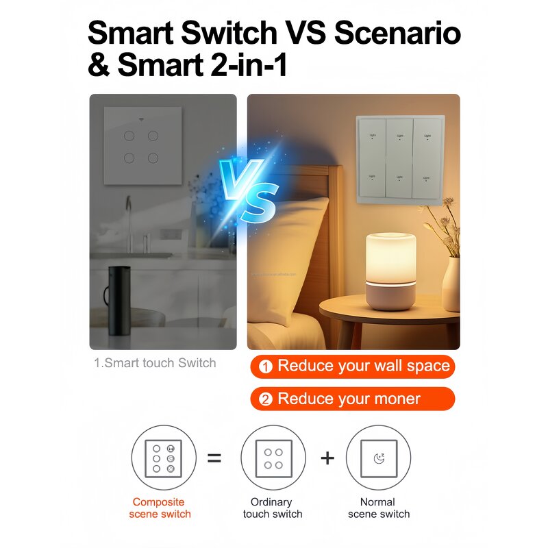 Glass Switch Factory - OEM/ODM 1/2/3/4/6 Gang Glass Zigbee Smart Life APP UK