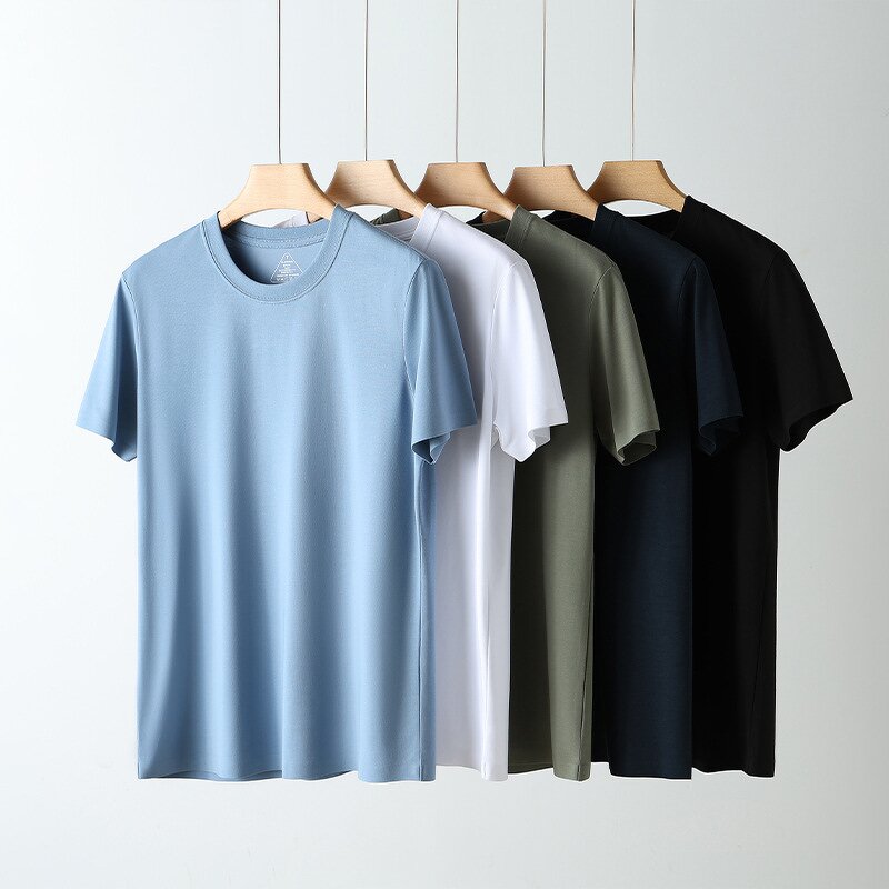 T-Shirt Factory - OEM Bamboo Fiber 10A Antibacterial Men Women Summer Ice Silk