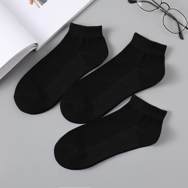 Socks Factory - OEM Men's Bamboo Fiber Breathable Solid Color Leisure Boat