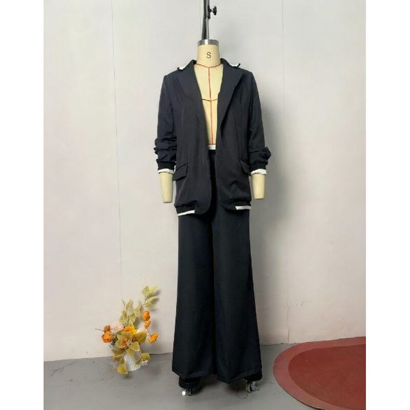 Women's Suit Set Factory - OEM Fall Gray Commuter Blazer Trousers 2-Piece