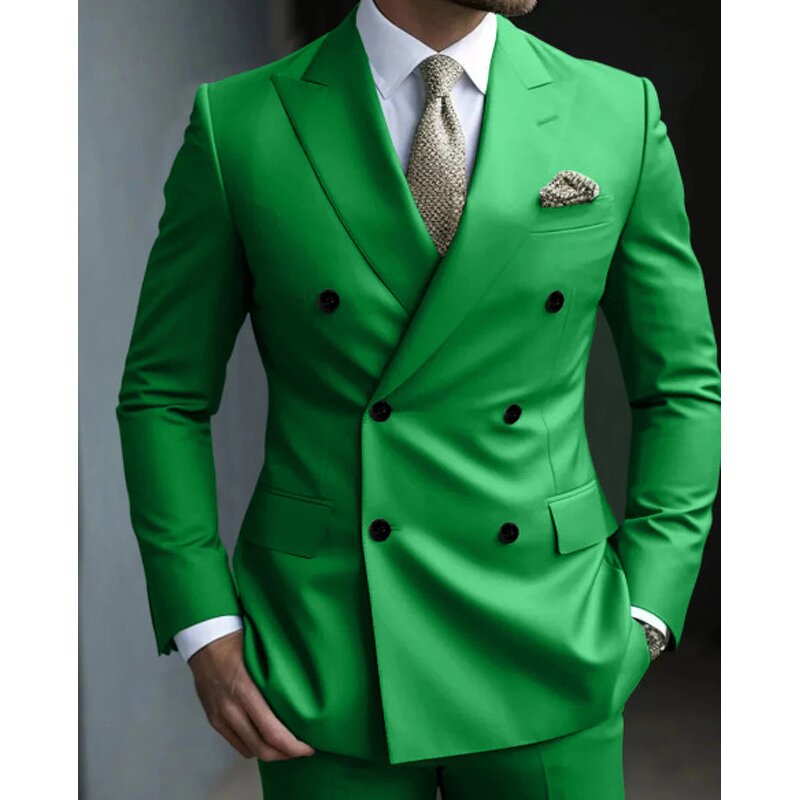 Men's Suit Set Factory - OEM Double Breasted Classic Blazer Pants Wedding Business