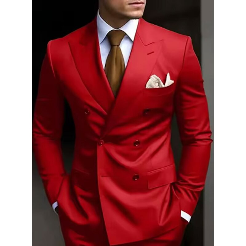 Men's Suit Set Factory - OEM Double Breasted Classic Blazer Pants Wedding Business