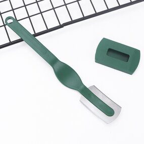 Bread Knife Factory - OEM Green Plastic Curved Shaped Cutter Baking Tool