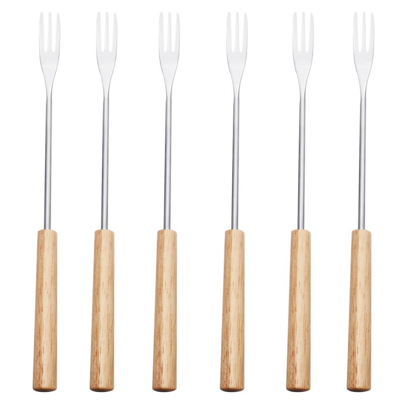 Chocolate Fondue Forks Factory - OEM 6 Piece Set PP Handle Fruit Fork