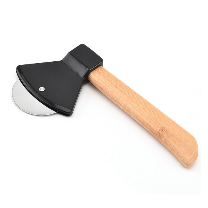 Pizza Cutter Factory - OEM Modern Eco-friendly Bamboo Wheel Rotating Blades Handle