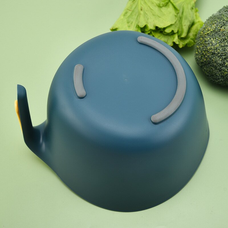 Salad Mixing Bowl Factory - OEM Plastic Drain Basket Vegetable Fruit Washing