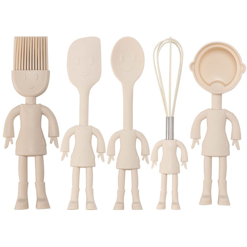 Kitchenware Factory - OEM Cute Human Shaped Silicone Stand up Non Stick