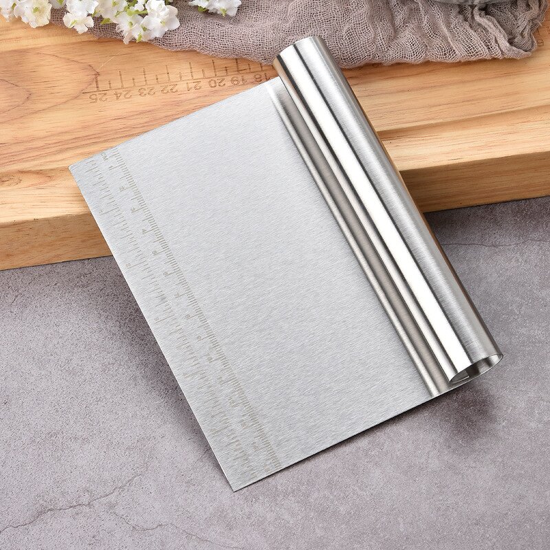 Food Scraper Factory - OEM Kitchen Baking Tool Stainless Steel Blade Measuring