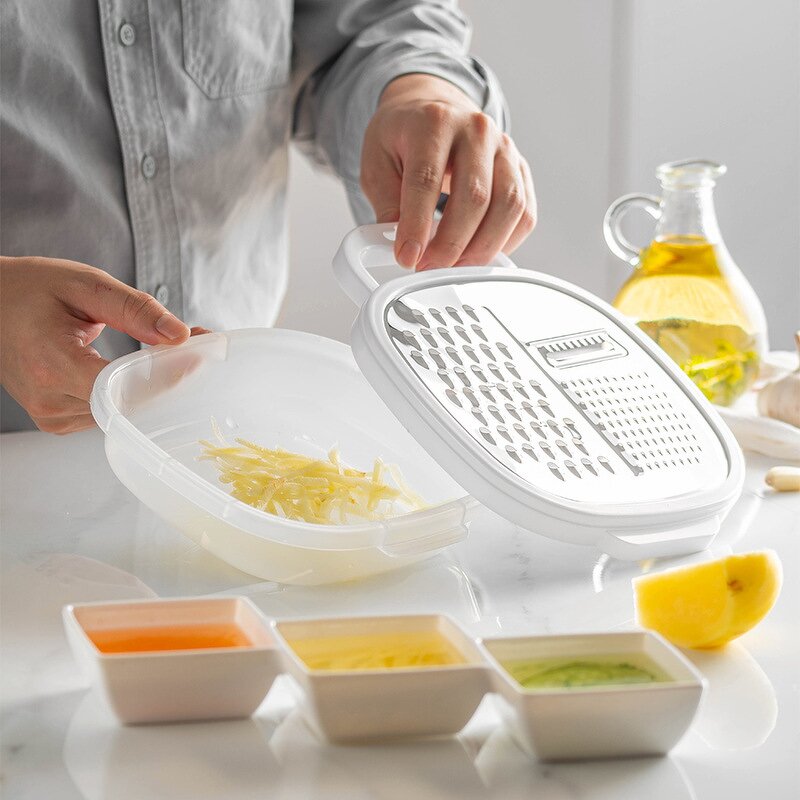 Vegetable Grater Factory - OEM Hot Sell Multi-function Stainless Steel 3 in 1 Big Hole