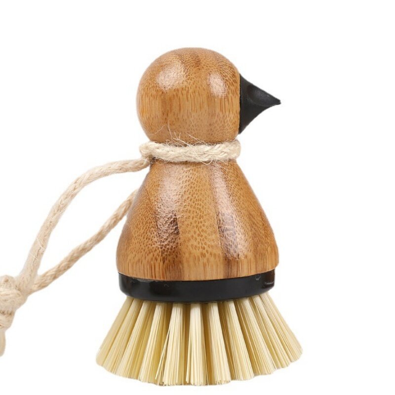 Cleaning Brush Factory - OEM 2 in 1 Mushroom Palm Dish Scrubber Bamboo