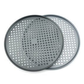 Pizza Pan Factory - OEM 14.5 Inch Non-Stick Round Carbon Steel with Holes Oven