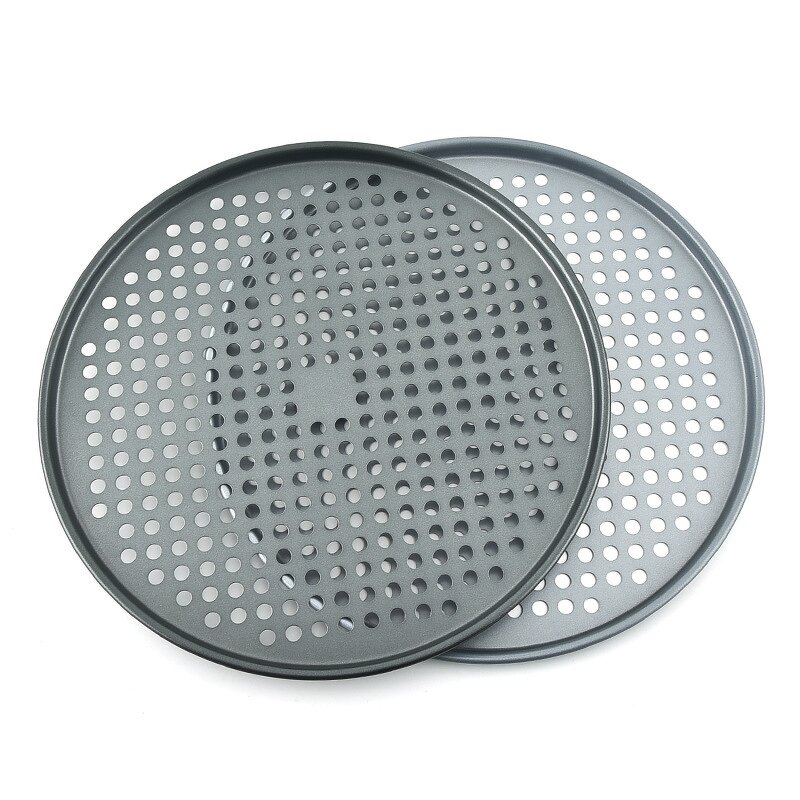 Pizza Pan Factory - OEM 14.5 Inch Non-Stick Round Carbon Steel with Holes Oven