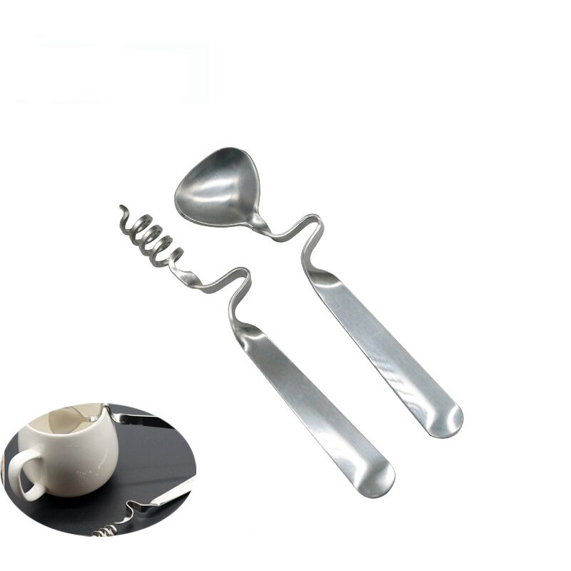 Coffee Spoon Fork Factory - OEM Set of 2 Classic Cute Mirror Polished Stainless