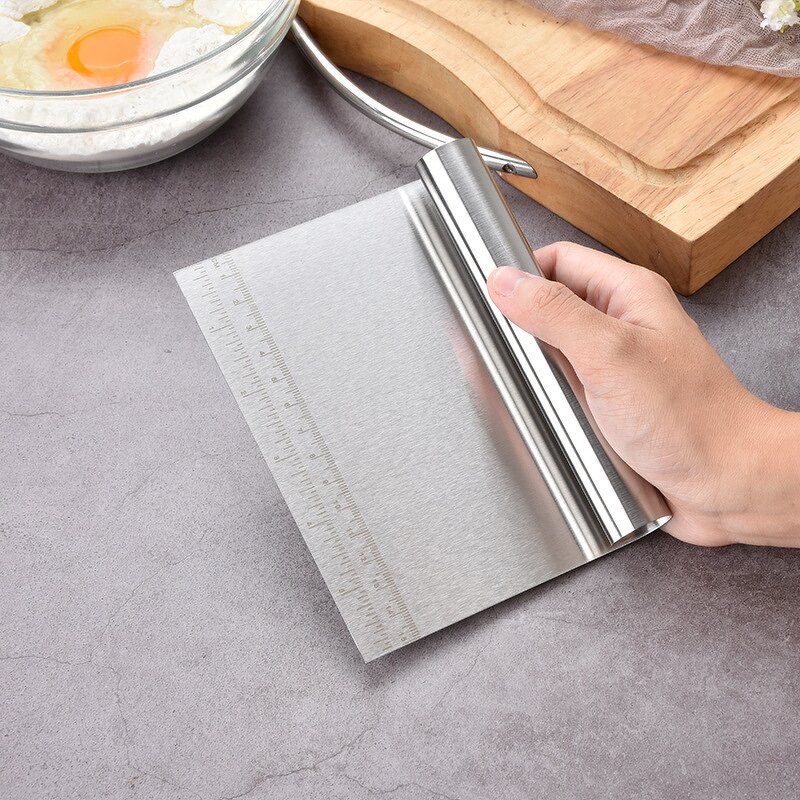 Food Scraper Factory - OEM Kitchen Baking Tool Stainless Steel Blade Measuring