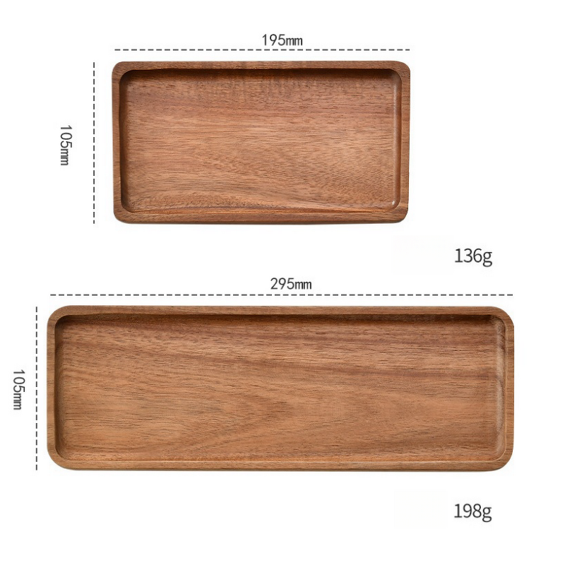 Food Tray Factory - OEM Wholesale Rectangle Dark Wood Charcuterie Board