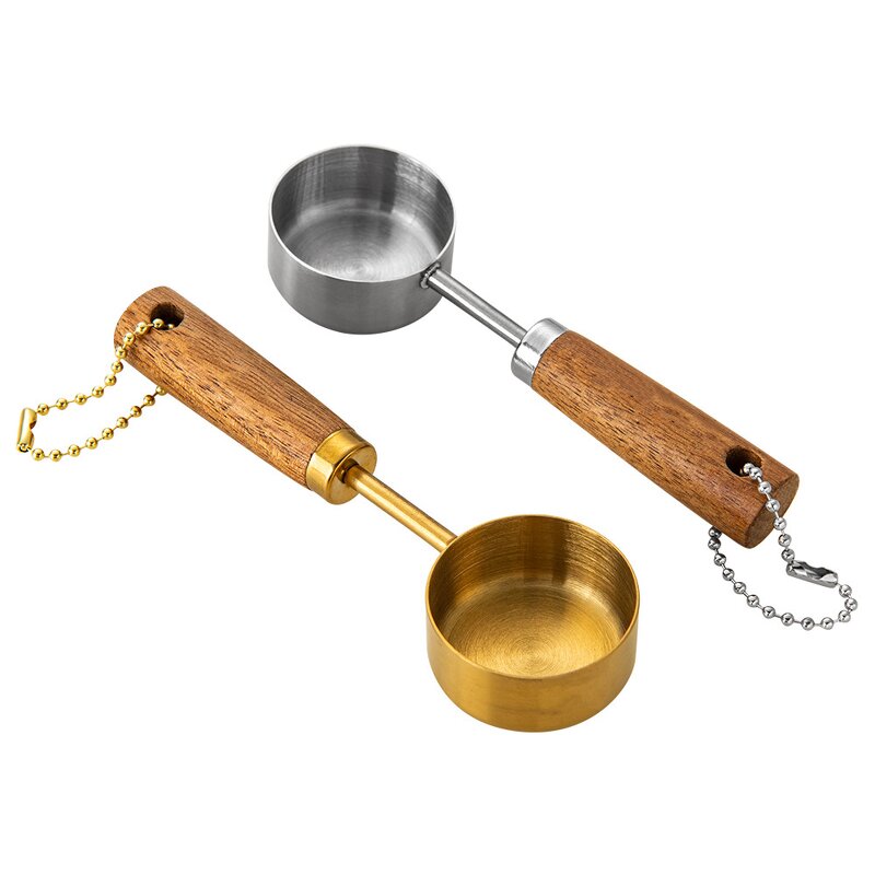 Measuring Spoons Factory - OEM Hot Sale 15ml Mini Stainless Steel Wooden Handle