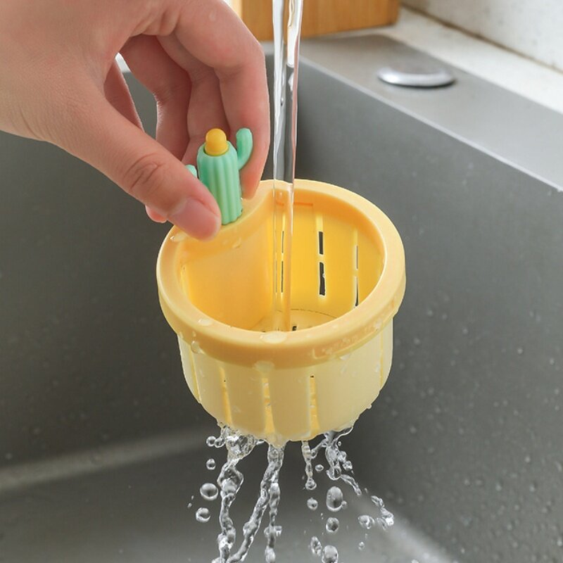 Sink Filter Net Factory - OEM Cactus Design Multi-Functional Automatic Dumping Kitchen