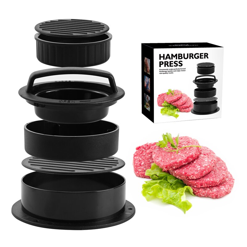 Hamburger Press Factory - OEM Heavy-Duty Aluminum Plastic Non-Stick Meat Mold