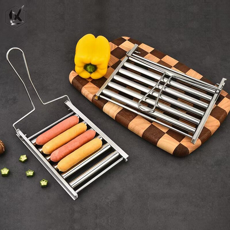 Hot Dog Roller Grill Basket Factory - OEM Stainless Steel BBQ Rack