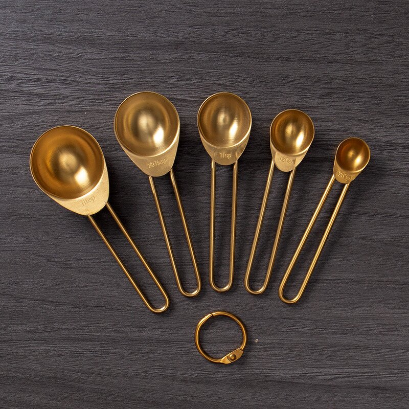 Measuring Cup Set Factory - OEM 9-Piece Stainless Steel Golden Stackable Engraved