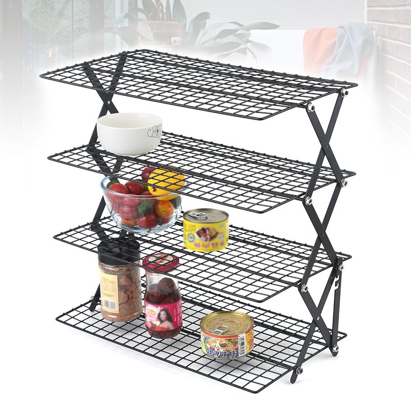 Campfire Grill Factory - OEM Foldable Metal Stackable Storage Rack for Camping