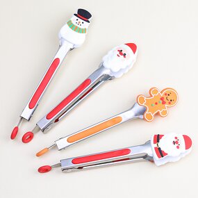 Food Tongs Factory - OEM 7 Inch Stainless Steel Kitchen BBQ Clip