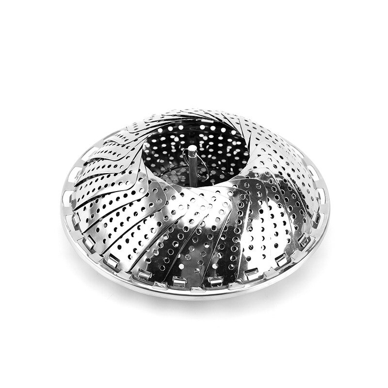 Food Steamer Basket Factory - OEM Stainless Steel Folding Cooking Veggie Fish Seafood