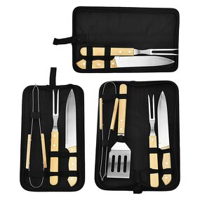 BBQ Grill Set Factory - OEM Multi-Function Metal Steel Including Forks Skewers Sticks