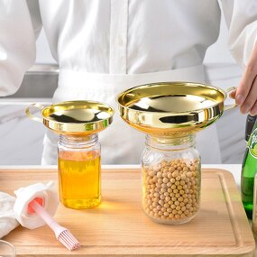 Kitchen Funnel Factory - OEM Food Grade Wide Mouth Stainless Steel Gold Color