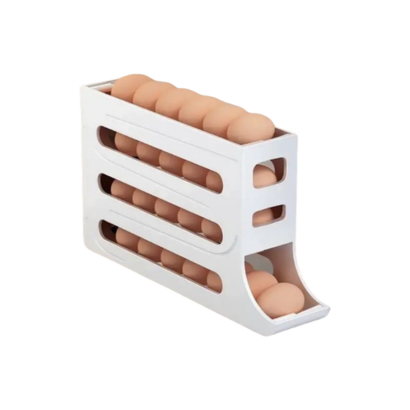 Egg Holder Factory - OEM Modern Multi-Layer Refrigerator PP Plastic Self-Rolling