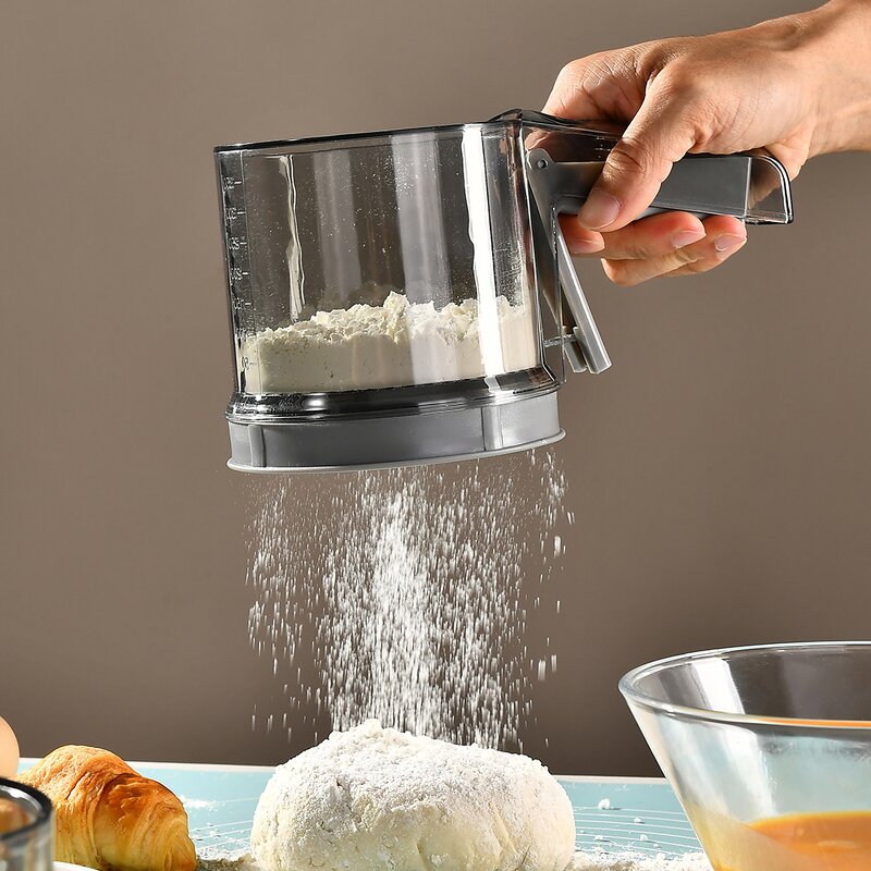 Flour Sifter Factory - OEM Hand Operated Stainless Steel Mesh Sieve Cup