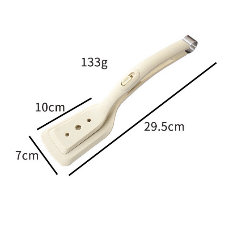 Cooking Tongs Factory - OEM Heat Resistant 2 in 1 Silicone Flip Meat Fish Egg