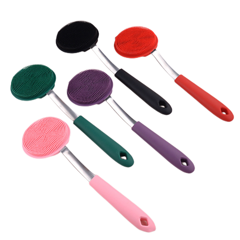 Dishwashing Utensil Factory - OEM Multifunctional with Long Red PP Sponge Handle