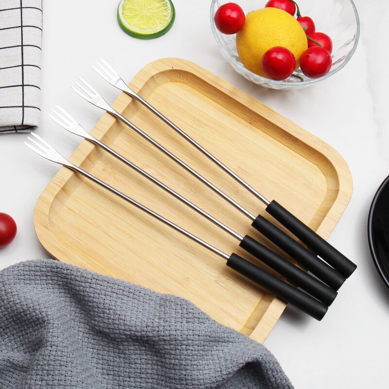 Chocolate Fondue Forks Factory - OEM 6 Piece Set PP Handle Fruit Fork