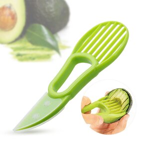 Vegetable Slicer Factory - OEM Eco-Friendly PP Plastic Manual Aluminum Avocado Knife