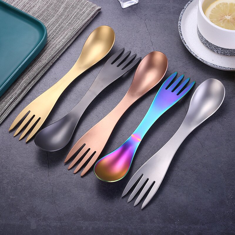 Cutlery Set Factory - OEM 304 Stainless Steel Double-Ended Octopus Dual-Purpose Spoon