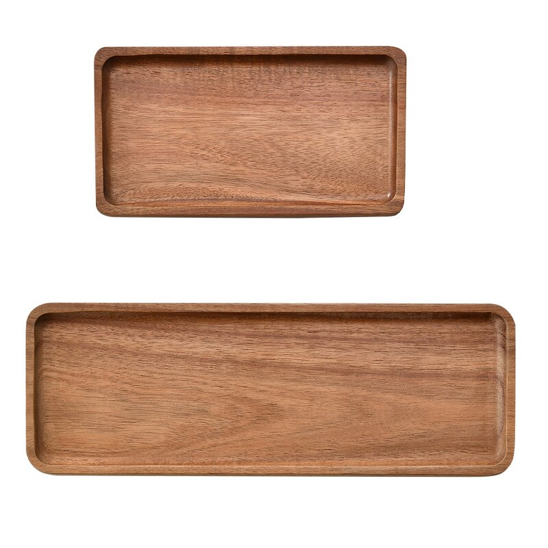 Food Tray Factory - OEM Wholesale Rectangle Dark Wood Charcuterie Board