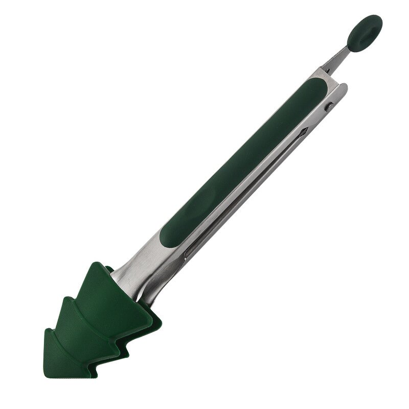 Silicone Tongs Factory - OEM Custom Logo Christmas Festive Utensil