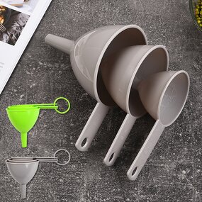 Funnel Set Factory - OEM 3-Piece Eco-Friendly Plastic with Hand Design PP Handle