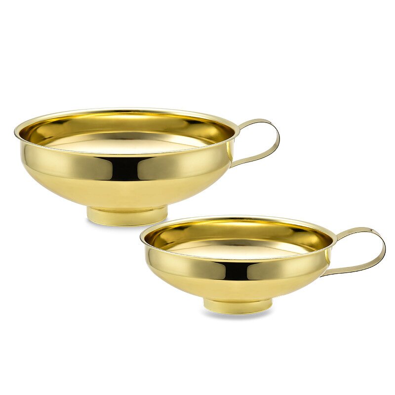 Kitchen Funnel Factory - OEM Food Grade Wide Mouth Stainless Steel Gold Color