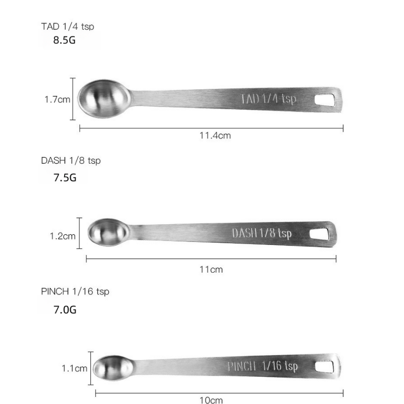 Measuring Spoons Factory - OEM Stainless Steel 5 Pieces Mini Teaspoon Small