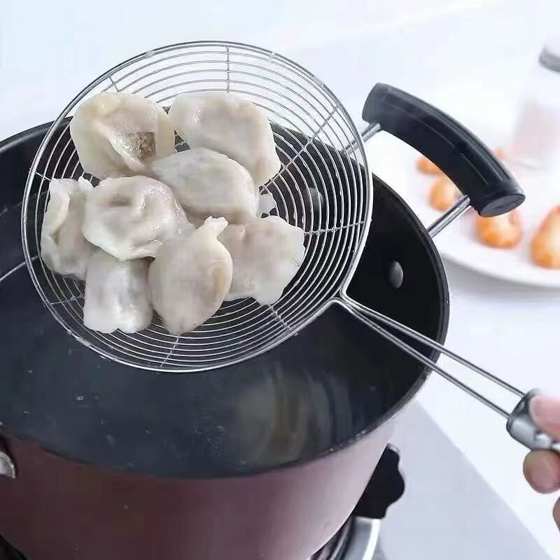 Spider Strainer Factory - OEM Solid Stainless Steel Skimmer Ladle for Cooking