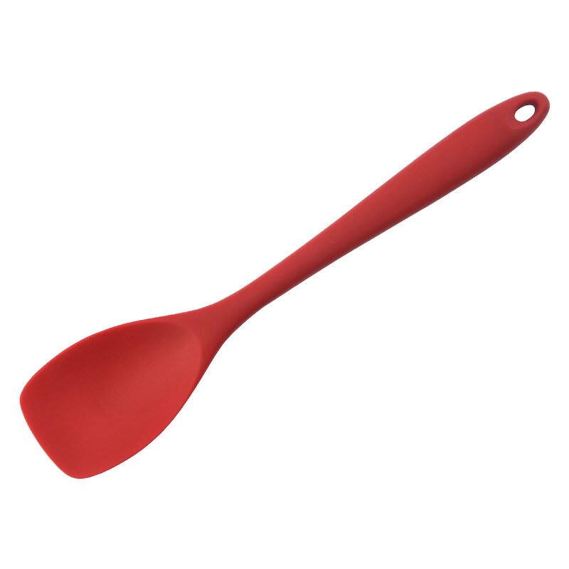 Salad Spoon Factory - OEM Durable Eco-Friendly Silicone Scraper Wood Handle