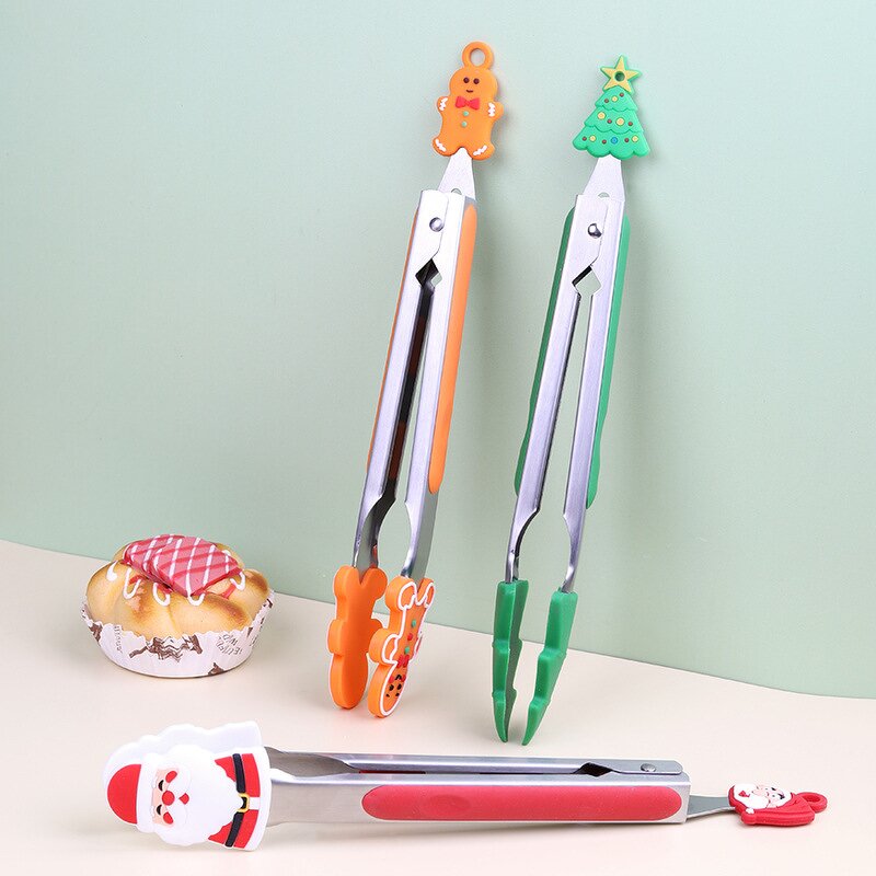 Food Tongs Factory - OEM 9 Inch Stainless Steel Kitchen BBQ Clip