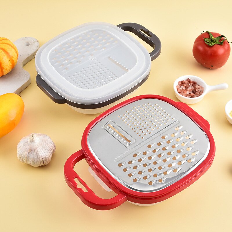Vegetable Slicer Factory - OEM Stainless Steel Manual Plastic Detachable Box Cheese Grater